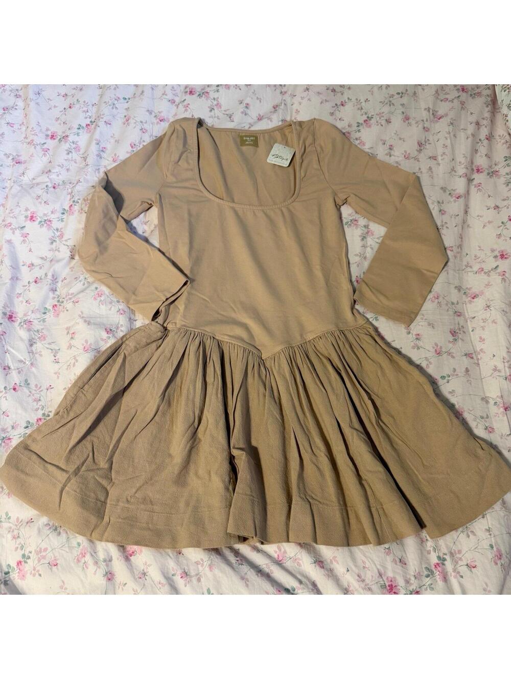 Free People Onda Long Sleeve stretch cotton mini dress